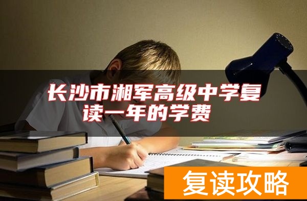 长沙市湘军高级中学复读一年的学费